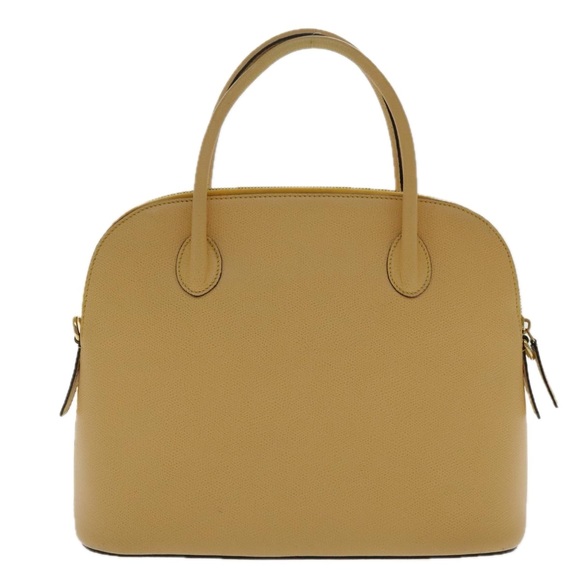 CELINE Hand Bag Leather Yellow Gold Auth 94782 - Picture 2 of 16